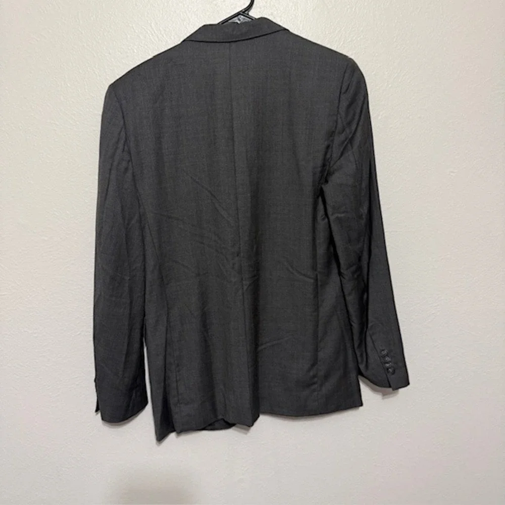 Vintage‎ Valentino Mens Gray Virgin Wool Cashmere Glen Plaid Blazer Sport Coat
